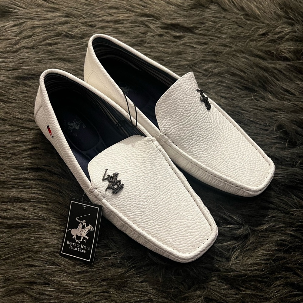 Beverly Hills Polo Club White Mens Dress Shoe